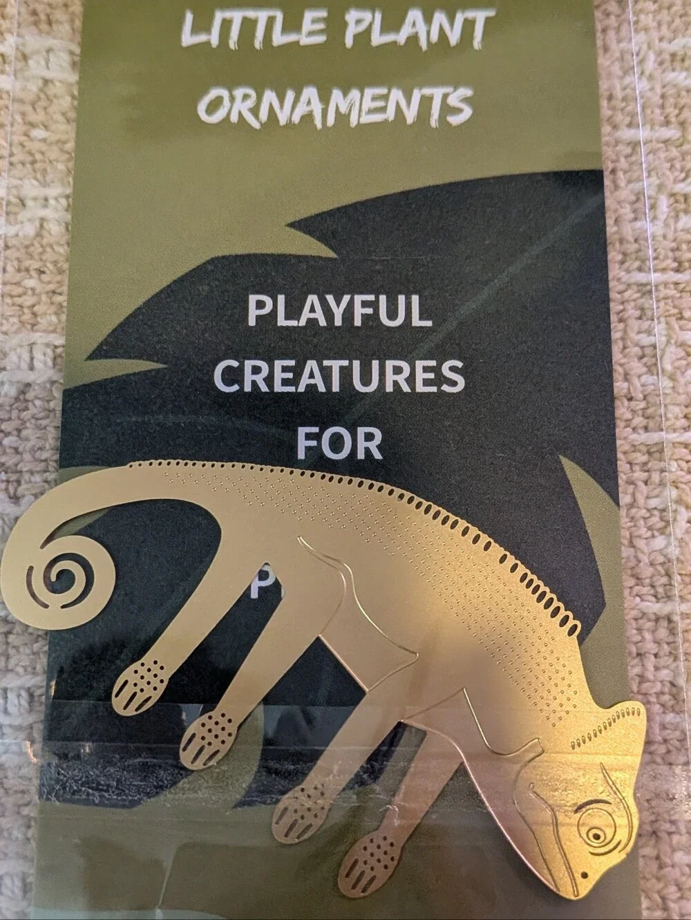 Gold Chameleon Plant Ornament